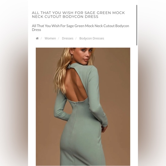Lulus Size L MOCK NECK CUTOUT BODYCON DRESS - Picture 7 of 7